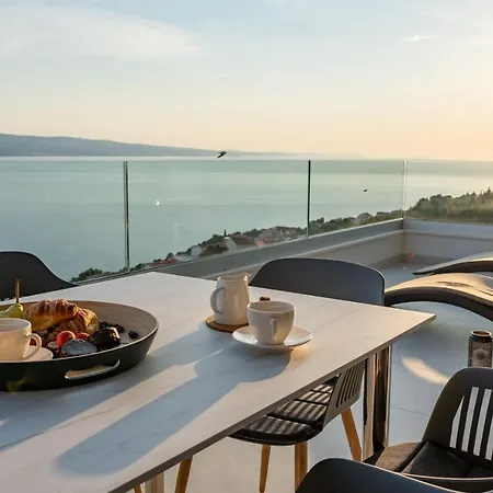Villa New! Admira Maria With A Heated Pool And Sea Views Stanici